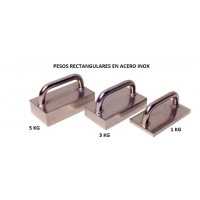 PESO RECTANGULAR EN ACERO (150x80x10mm) - 1 KG