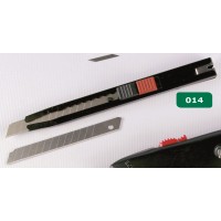 CUTTER PEQUEÑO ART. 014 - LONGITUD 14 CM, CUCHILLA 9 MM CUERPO METALICO CON BLOQUEO DE SEGURIDAD