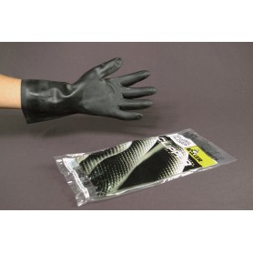 GUANTES NEOPRENO NEGRO T-S (7-7 1/2) ANTI-ACIDO Y ANTI-DISOLVENTE