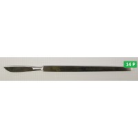 BISTURÍ FIJO  ART. 14 C PEQUEÑO (ESCALPELO) EN ACERO INOX., LONGITUD 14 CM Y HOJA CURVA
