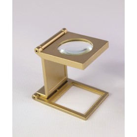 LUPA CUENTAHILOS ART.358 DIM.30X30 MM 5x EN METAL LATONADO