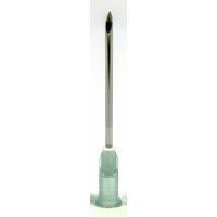 AGUJA DE ACERO INOX DIAM. 2,1 MM CON PUNTA, ENGANCHE DE PLÁSTICO Y LONGITUD TOTAL 55 MM