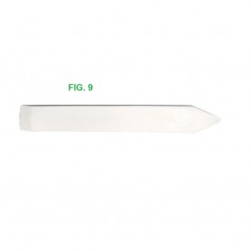 TABLILLA DE TEFLON FIG. 9 - CON DOBLE PUNTA CUADRADA Y PUNTA, LONG. 16 CM, GROSOR 8 MM