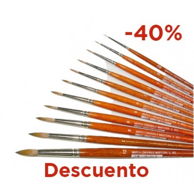 PINCELES REDONDO DE MARTA CTS SERIE 303  (Oferta -40%)