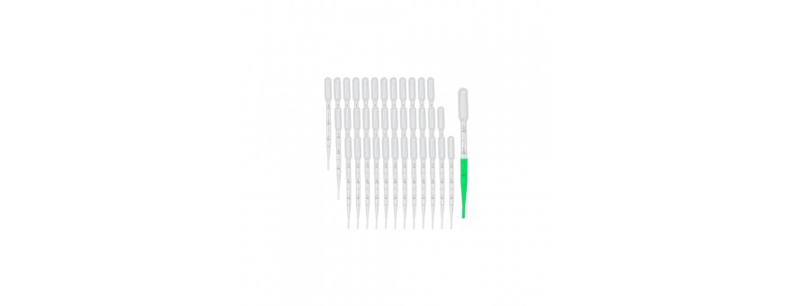 PIPETA CUENTAGOTAS GRADUADA DE 3 ML (CAJA DE 100 UD) DE PLÁSTICO